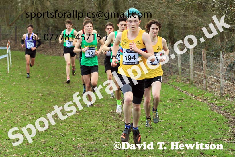 Mens Under-20s 2022 CAU Inter Counties Cross Country, Prestwold Hall, Loughborough.  Photo: David T. Hewitson/Sports for All Pics